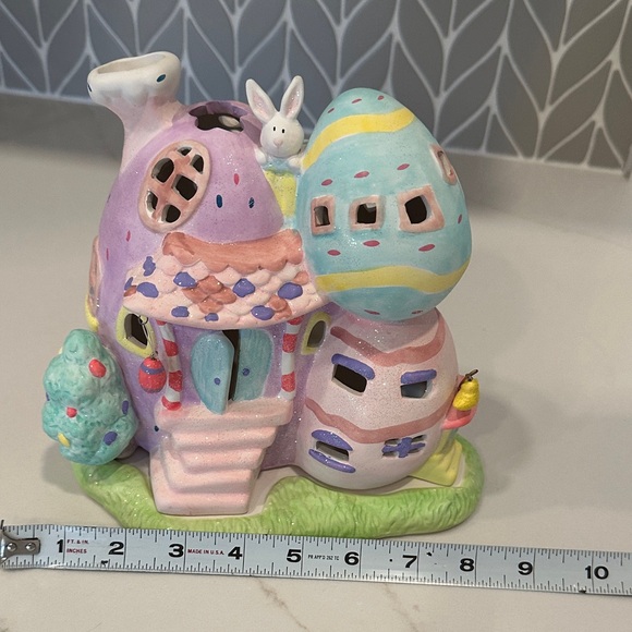 Colorful Easter Egg House Tea Light/Votive Decor EUC - Picture 7 of 8